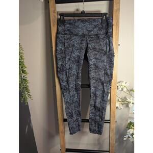 Lululemon Leggings Fast and Free 7/8 Tight in Fairisle Multi Black Size 10